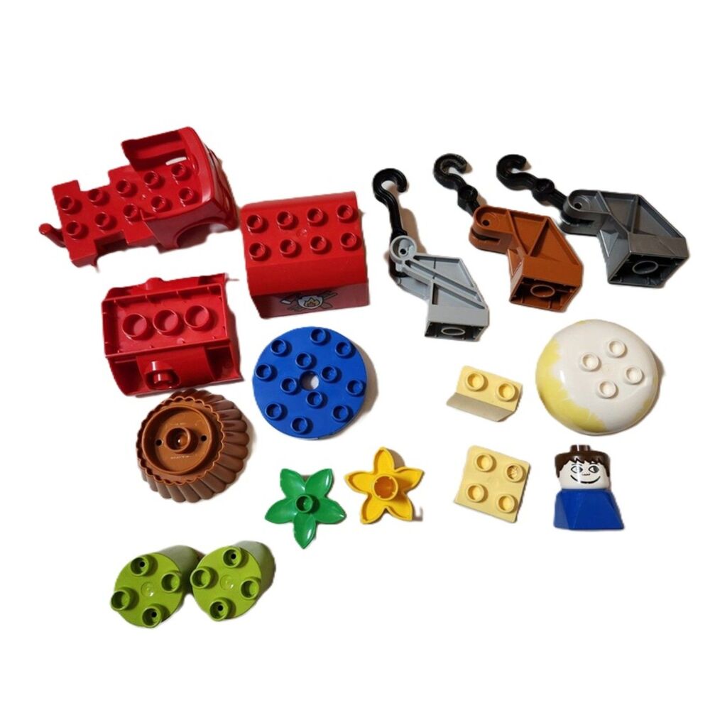 Building Block Toy Lot Mixed Pieces Firetruck Parts and Mini Figure